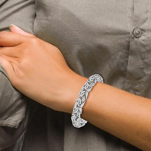IceCarats 925 Sterling Silver Link Chain Bracelet in Saudi Arabia