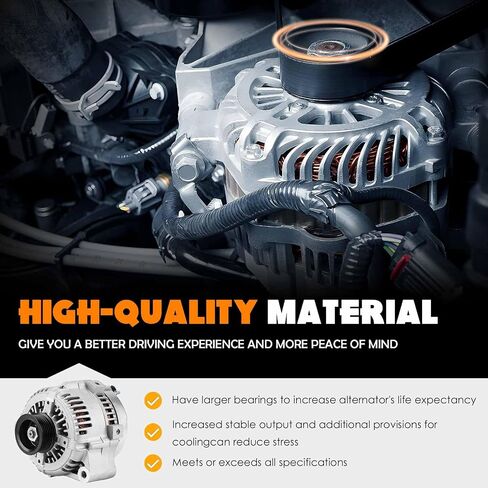 TadaMark New Alternator Fit for Honda Odyssey 1999 2000 2001 99 00 21, 3.5L V6 12V 130 Amp, Replace# 400-52342, 400-52342, 06311-P8F-A01RM, 31100-P8F-A01 in Saudi Arabia