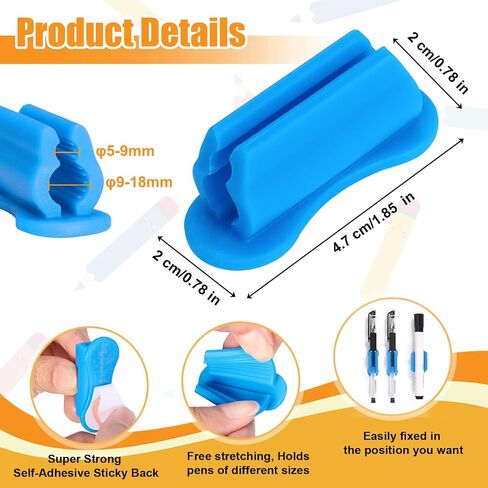 Pen Holder for Desk, 20 PACK Adhesive Silicone Pen Holder for Classroom Clipboard Attachment, Marker Holder, Pencil Holder,Marker Clip for Desk,Classroom,Office Accessories (Red) in Saudi Arabia