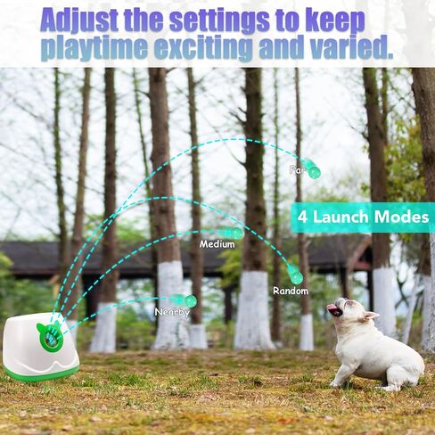 Automatic Dog Ball Launcher, Dog Ball Fetch Machine with Remote Control, Auto Ball Thrower for Small Dogs and Puppies, Dog Self Playing Toys, Indoor and Outdoor Interactive Toys with 10 Balls in Saudi Arabia