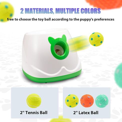 Automatic Dog Ball Launcher, Dog Ball Fetch Machine with Remote Control, Auto Ball Thrower for Small Dogs and Puppies, Dog Self Playing Toys, Indoor and Outdoor Interactive Toys with 10 Balls in Saudi Arabia