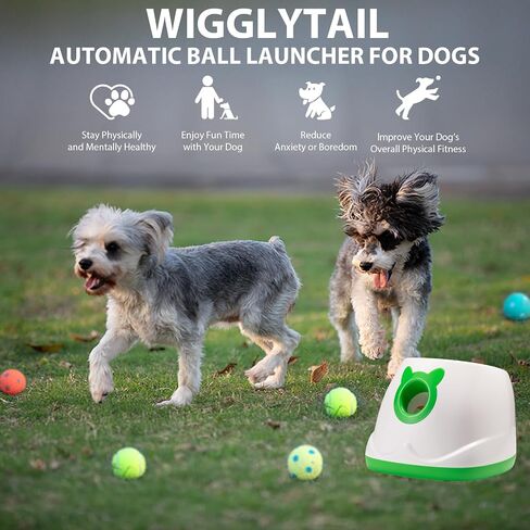 Automatic Dog Ball Launcher, Dog Ball Fetch Machine with Remote Control, Auto Ball Thrower for Small Dogs and Puppies, Dog Self Playing Toys, Indoor and Outdoor Interactive Toys with 10 Balls in Saudi Arabia