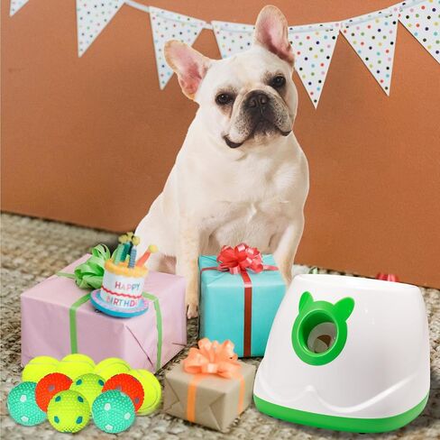 Automatic Dog Ball Launcher, Dog Ball Fetch Machine with Remote Control, Auto Ball Thrower for Small Dogs and Puppies, Dog Self Playing Toys, Indoor and Outdoor Interactive Toys with 10 Balls in Saudi Arabia