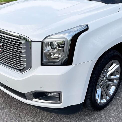 Slickmod Precut Vinyl Smoke Lint لعام 2015-2020 GMC Yukon | المصباح الأمامي Yukon XL (35 ٪ دخان خفيف ، 1. المصباح الأمامي) in Kuwait