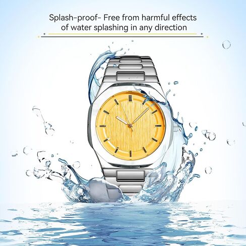 BARAMON Wrist Watches for Men, Nautilus Stainless Steel Quartz Movement Date Luxury Diamond Style Men's Luminous Hands Casual Business Watches in Saudi Arabia