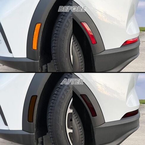 Slickmod Precut Vinyl Smoke Lint لعام 2021-2022 Ford Mustang Mach-E Sidemarkers & Reflectors (2 in Saudi Arabia