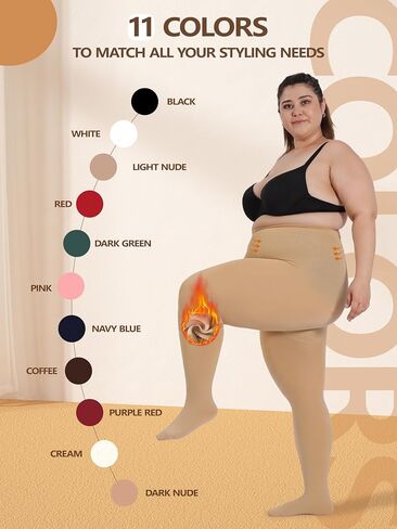 dorallure plus size الصوف الجوارب المبطنة بالنساء ، واللباس الداخلي الحراري الشتوية الشتوية الدافئة in Kuwait