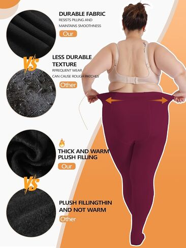 dorallure plus size الصوف الجوارب المبطنة بالنساء ، واللباس الداخلي الحراري الشتوية الشتوية الدافئة in Kuwait