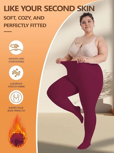 dorallure plus size الصوف الجوارب المبطنة بالنساء ، واللباس الداخلي الحراري الشتوية الشتوية الدافئة in Kuwait