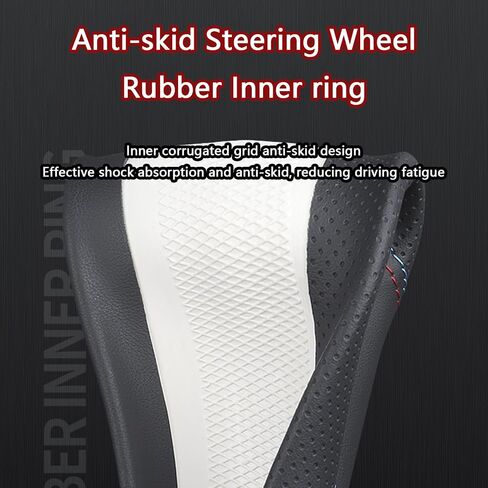 Car Steering Wheel Cover for Ford Ranger 2000–2011 2019–2025, Anti-Slip Breathable Steering Wheel Protector Leather Steering Wheel Cover, Car Interior Accessories,D Type-A in Saudi Arabia