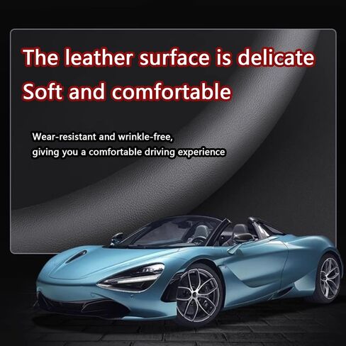 Car Steering Wheel Cover for Ford Ranger 2000–2011 2019–2025, Anti-Slip Breathable Steering Wheel Protector Leather Steering Wheel Cover, Car Interior Accessories,D Type-A in Saudi Arabia
