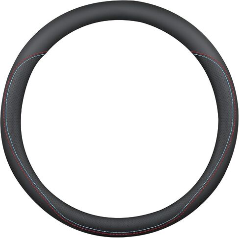 Car Steering Wheel Cover for Ford Ranger 2000–2011 2019–2025, Anti-Slip Breathable Steering Wheel Protector Leather Steering Wheel Cover, Car Interior Accessories,D Type-A in Saudi Arabia
