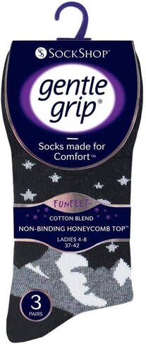 Sock shop 6 Pack Ladies Non Elastic Socks, Size 5-9 US in Saudi Arabia