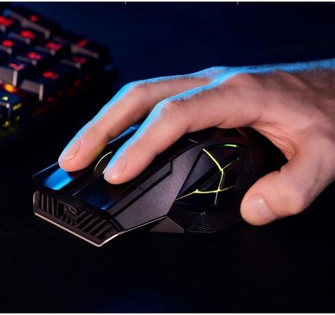 ASUS ROG Spatha X Wireless Gaming Mouse – MMO/MOBA Design, 12 Programmable Buttons, Right-Handed, 168g, Dual-Mode (Wired/2.4GHz), 19K DPI, up to 67Hr Battery, Magnetic Charging Dock, PC/Mac Support in Saudi Arabia