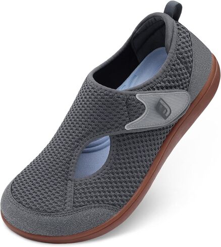 JOINFREE Mens Diabetic Walking Shoes Wide Toe Box, Adjustable Zero Drop Non Slip Sneakers, Breathable Knit Casual Shoes for Swollen Feet, Edema, Sensitive Feet, Elderly, Arthritis in Kuwait