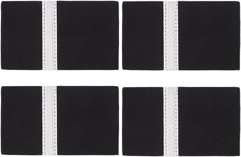 BENECREAT 2 Pairs Uniform Bars Airline Pilot Epaulets with Stripes, One Bar Captain Shoulder Boards Insignia Sliders in Saudi Arabia