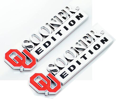 2pc Edition Edition Emblem Okla-Homa 3D Sticker Sticker Sticker مع بديل لاصق 3M لجهاز كمبيوتر باب نافذة السيارة العالمي (أسود غير لامع) in Saudi Arabia