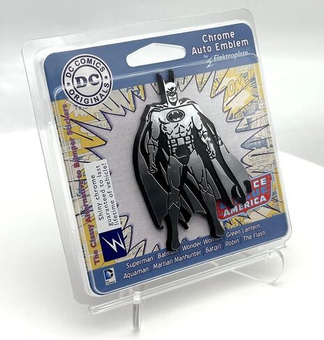 Elektroplate Officially Licensed DC Comics Vintage Batman Chrome Emblem for Cars, Trucks, and All Auto | Universal Fit at 3.25" x 2.35" | Weatherproof in Saudi Arabia
