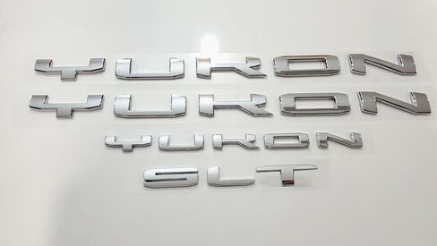4pcs Kit Yukon SLT Letters Emblem 3D Door الخلفية الشارة شارة شارة ملصق ملصق Yukon XL للاستبدال لعام 2021-2023 Yukon SLT (Overlay Emblem Matte Black) in Saudi Arabia