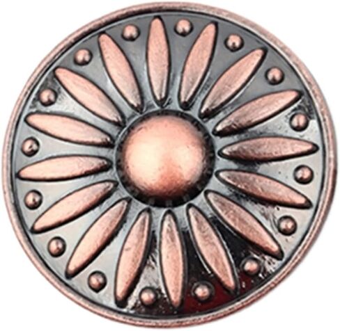Drawer Kitchen Cabinet Knobs retro, 2 Colors Solid Semi-Circular Metal Vintage Handle Single Hole Embossed Zinc Alloy Antique Pharmacy Drawer Cabinet Red Bronze Bronze Diameter 35MM (2)(Red Bronze) in Saudi Arabia