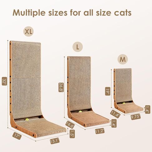 EHEYCIGA Cardboard Cat Scratcher for Indoor Cats, 26.8 Inch, Brown in Saudi Arabia