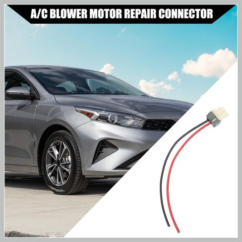 Blower Motor Connector Plug Wire Harness 8" Pigtail Kit with Heat Shrinks Connectors for Kia Forte/ 8 Inches A/C Blower Motor Pigtail Wiring Kit / 1Set Replacement Car Parts in Saudi Arabia