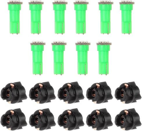 Cciyu 10x 74 Twist-In Instrument لوحة داش مصباح LED أخضر LED PC74 Sockets T5 KIT 307 308 406 407 2721 85 86 لعام 2005-2011 لنيسان Altima Armada Frontier Maxima Murano Sentra Titan ETC in Saudi Arabia