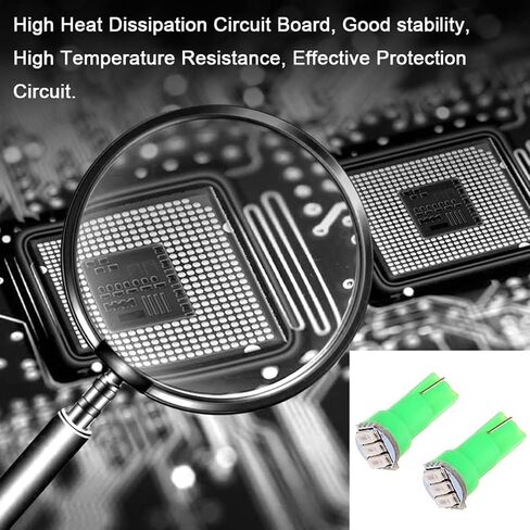 Cciyu 10x 74 Twist-In Instrument لوحة داش مصباح LED أخضر LED PC74 Sockets T5 KIT 307 308 406 407 2721 85 86 لعام 2005-2011 لنيسان Altima Armada Frontier Maxima Murano Sentra Titan ETC in Saudi Arabia