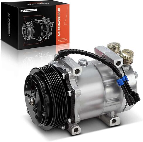 A-Premium Air Conditioner AC Compressor with Clutch Compatible with Freightliner B2 2008-2018 6.7L, with 6 Grooves in Saudi Arabia