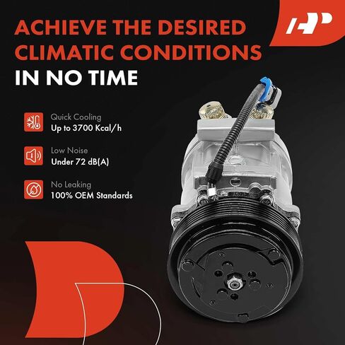 A-Premium Air Conditioner AC Compressor with Clutch Compatible with Freightliner B2 2008-2018 6.7L, with 6 Grooves in Saudi Arabia