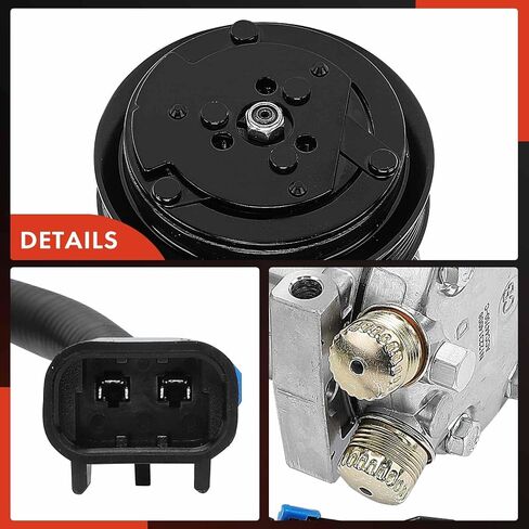 A-Premium Air Conditioner AC Compressor with Clutch Compatible with Freightliner B2 2008-2018 6.7L, with 6 Grooves in Saudi Arabia