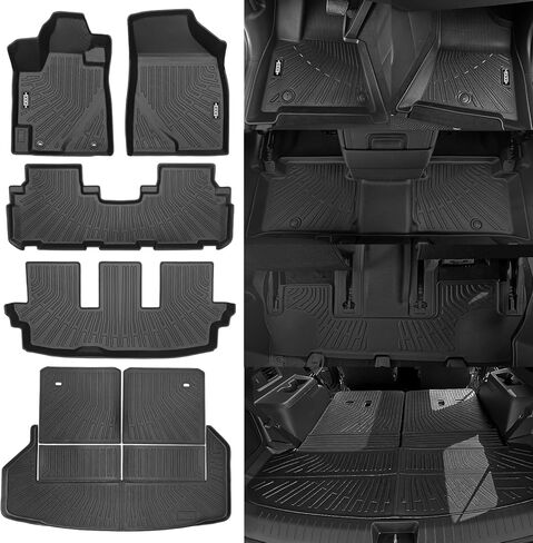 جميع حصيرة أرضية الطقس تتناسب مع 2008-2013 Toyota Highlander (وليس لـ Hybrid) حصير الجذع مع استبدال الصف الثالث في مسند الظهر من أجل تويوتا هايلاندر ملحقات الحصير المضادة للانزلاق in Kuwait