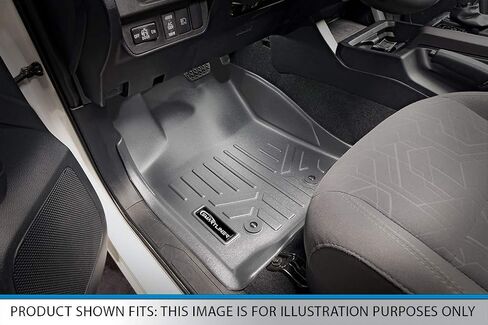 SMARTLINER Custom Fit Floor Mats 2 Row Liner Set Grey for 2007-2011 Toyota Tundra CrewMax Cab in Kuwait