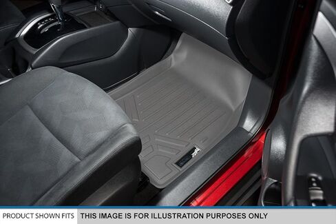 SMARTLINER Custom Fit Floor Mats 2 Row Liner Set Grey for 2007-2011 Toyota Tundra CrewMax Cab in Kuwait