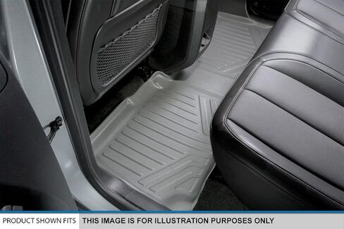 SMARTLINER Custom Fit Floor Mats 2 Row Liner Set Grey for 2007-2011 Toyota Tundra CrewMax Cab in Kuwait
