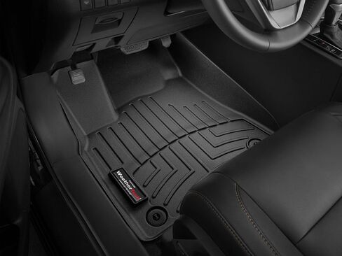 WeatherTech Custom Fit FloorLiners for Toyota Highlander - 1st Row (446321), Black in Saudi Arabia