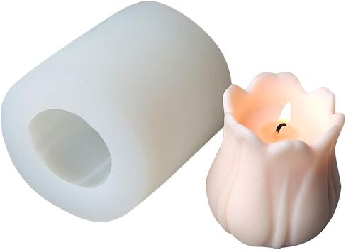 Love Cylinder Silicone Candle Mold, Pillar Candle Mould Fondant Chocolate Cake Tool for Soap, Crayon, Wax, Plaster,Polymer Clay in Saudi Arabia