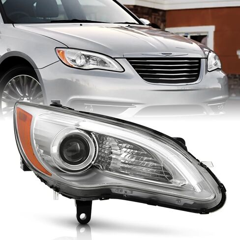 Keekpo - لعام 2011 2012 2013 2014 Chrysler 200 Chrome Housing Projector Projector Prooflamps Replact in Saudi Arabia