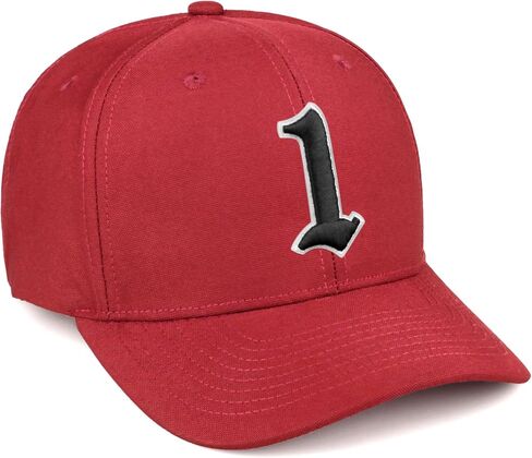 Daxton Premium Mid Profile Hat شبه منحني Cap Cap Cap White Black Black Gothic Assorized A إلى Z رقم الحرف الأولي in Kuwait