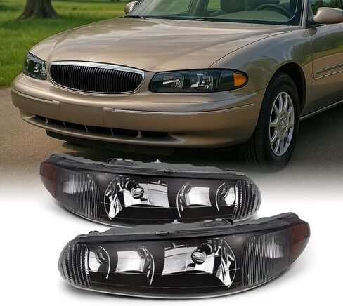 AKKON - لبويك قرن/ريجال OE بديل Chrome Bezel المصابيح الأمامية السائق/الراكب مصابيح رأس الراكب زوج جديد in Saudi Arabia