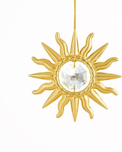 Mascot Sunburst Sun Catcher Ornament with Clear Crystals - Gift for Thanksgiving, Anniversary, Christmas, Wedding or Home Decorations in Saudi Arabia