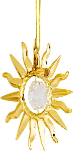Mascot Sunburst Sun Catcher Ornament with Clear Crystals - Gift for Thanksgiving, Anniversary, Christmas, Wedding or Home Decorations in Saudi Arabia