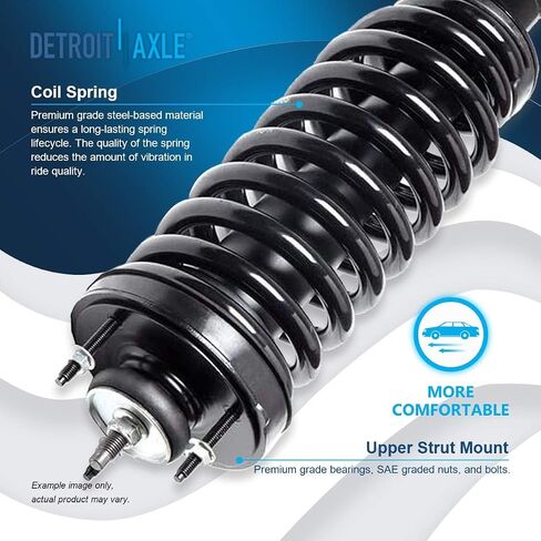 Detroit Axle - مجموعة الدعامات الأمامية لفورد ولي العهد فيكتوريا لينكولن تاون كار 2 دعامات لفائف الربيع 4 التحكم في كرة الذراعين 4 قضبان التعادل 2 قضبان 2 in Saudi Arabia
