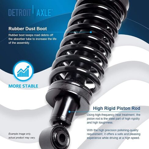 Detroit Axle - مجموعة الدعامات الأمامية لفورد ولي العهد فيكتوريا لينكولن تاون كار 2 دعامات لفائف الربيع 4 التحكم في كرة الذراعين 4 قضبان التعادل 2 قضبان 2 in Saudi Arabia