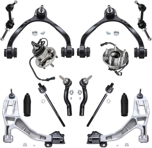 Detroit Axle - مجموعة الدعامات الأمامية لفورد ولي العهد فيكتوريا لينكولن تاون كار 2 دعامات لفائف الربيع 4 التحكم في كرة الذراعين 4 قضبان التعادل 2 قضبان 2 in Saudi Arabia
