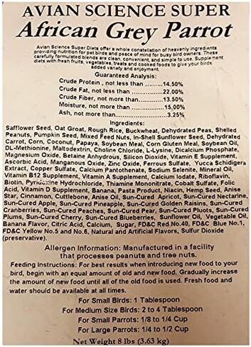 Volkman Avian Science Super African Grey Bird Food 4lb in Kuwait