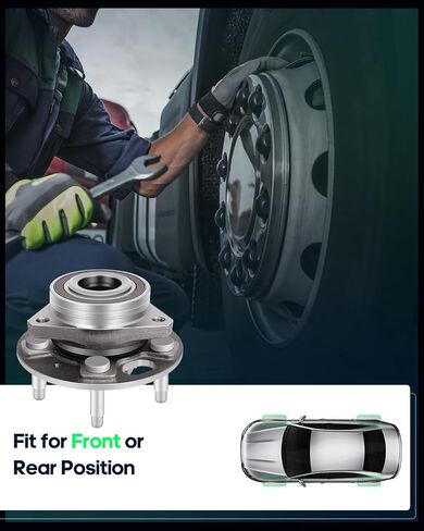 Scitoo Wheel Bearing and Hub Assembly Set 2 Pack Fits 2014-2017 لـ Chevrolet Impala 2013-2016 لـ Chevrolet for Malibu Front Hub Kit مع 5 Lugs 513288 in Saudi Arabia