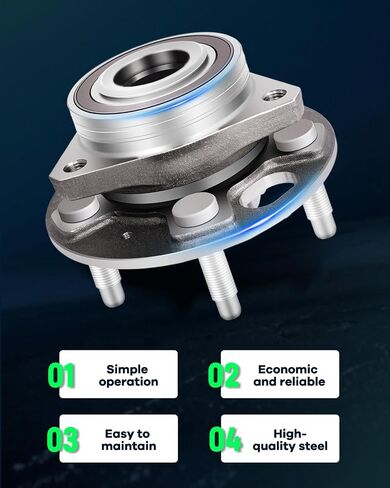 Scitoo Wheel Bearing and Hub Assembly Set 2 Pack Fits 2014-2017 لـ Chevrolet Impala 2013-2016 لـ Chevrolet for Malibu Front Hub Kit مع 5 Lugs 513288 in Saudi Arabia