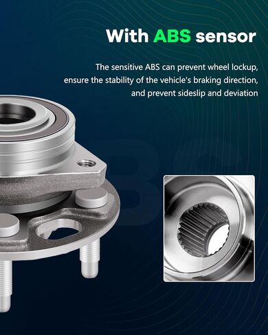 Scitoo Wheel Bearing and Hub Assembly Set 2 Pack Fits 2014-2017 لـ Chevrolet Impala 2013-2016 لـ Chevrolet for Malibu Front Hub Kit مع 5 Lugs 513288 in Saudi Arabia