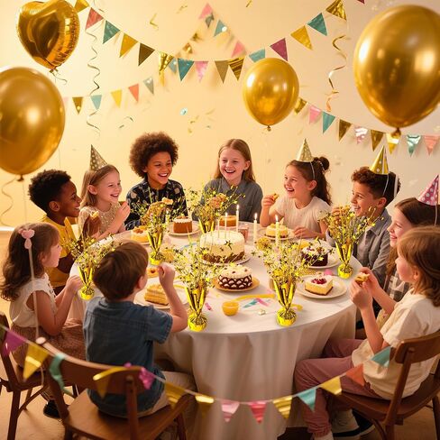 FUBININA Birthday Party Centerpieces Table Decorations Metallic Foil Spray in Kuwait